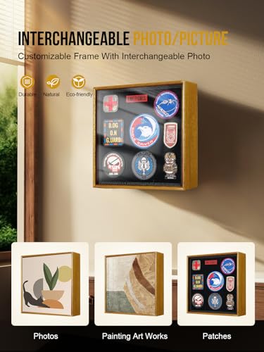 OneTigris Hidden Gun Storage, Concealment Furniture Hidden Gun Safe Concealment Shelf Wall Safe Wooden Photo Frame, Wall Mounted Hidden Compartment Furniture with Picture Display Panel OneTigris