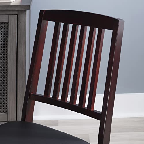 Linon Darwin Mission Back Folding Chair in a Set of Two, Espresso Linon