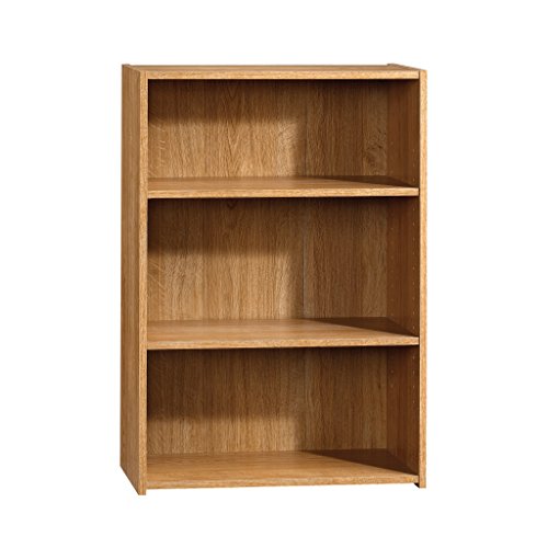 Sauder Beginnings 3 Bookcase/Book Shelf, L: 24.57" x W: 11.50" x H: 35.28, Highland Oak finish Sauder