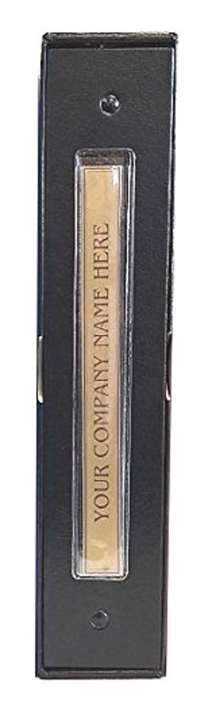 HUBCO 3-Ring Business Binder Portfolio with Company Name Tag Insert and Slipcase (Black) Hubco