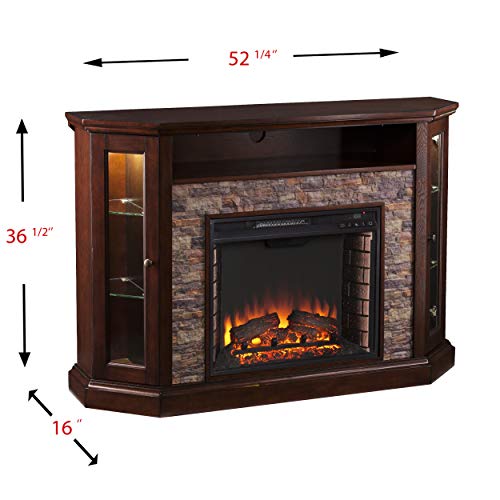 Redden Corner Convertible Electric Media Fireplace Furniture HotSpot