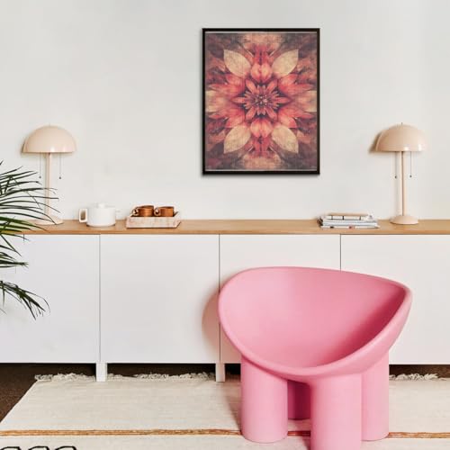 Kaleidoscope Floral pattern-107743 Diamond Painting Kits, DIY 5D Paint for Adults Kids, Full Drill Crystal Diamond Drawing Suitable for Home Wall Decoration Fhuyiks
