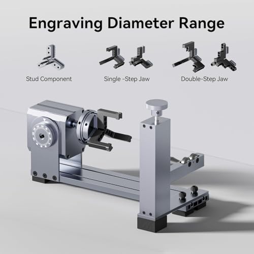 Longer RAY5 40000mW Laser Engraver with Air Assist Kit, 4-in-1 Rotary Roller, and 16 Pcs Raiser, High Precision Laser Cutter and Engraver for Wood, Metal, Acrylic, Cylindrical Objects, Tumblers Longer