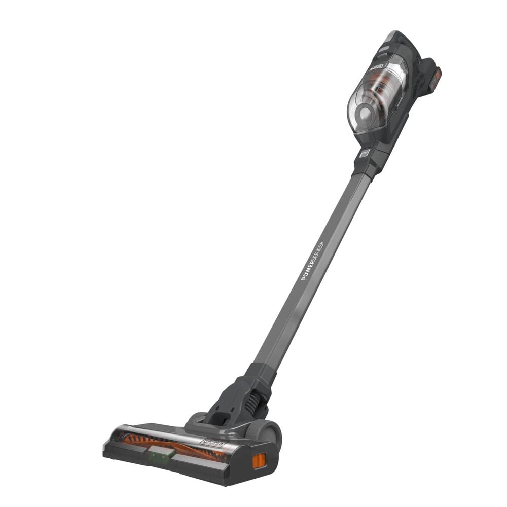 BLACK+DECKER POWERSERIES+ 20V MAX Cordless Stick Vacuum with LED Floor Lights, Lightweight, Removable Battery (BHFEA18D1) BLACK+DECKER