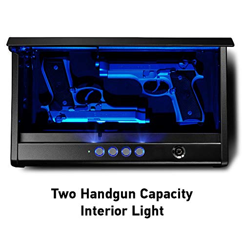 SentrySafe Gun Safe with Interior Light Stores Two Handguns, and a Digital Keypad offers Quick Access to Firearm Storage, Bolt Down Kit, QAP2EL SentrySafe