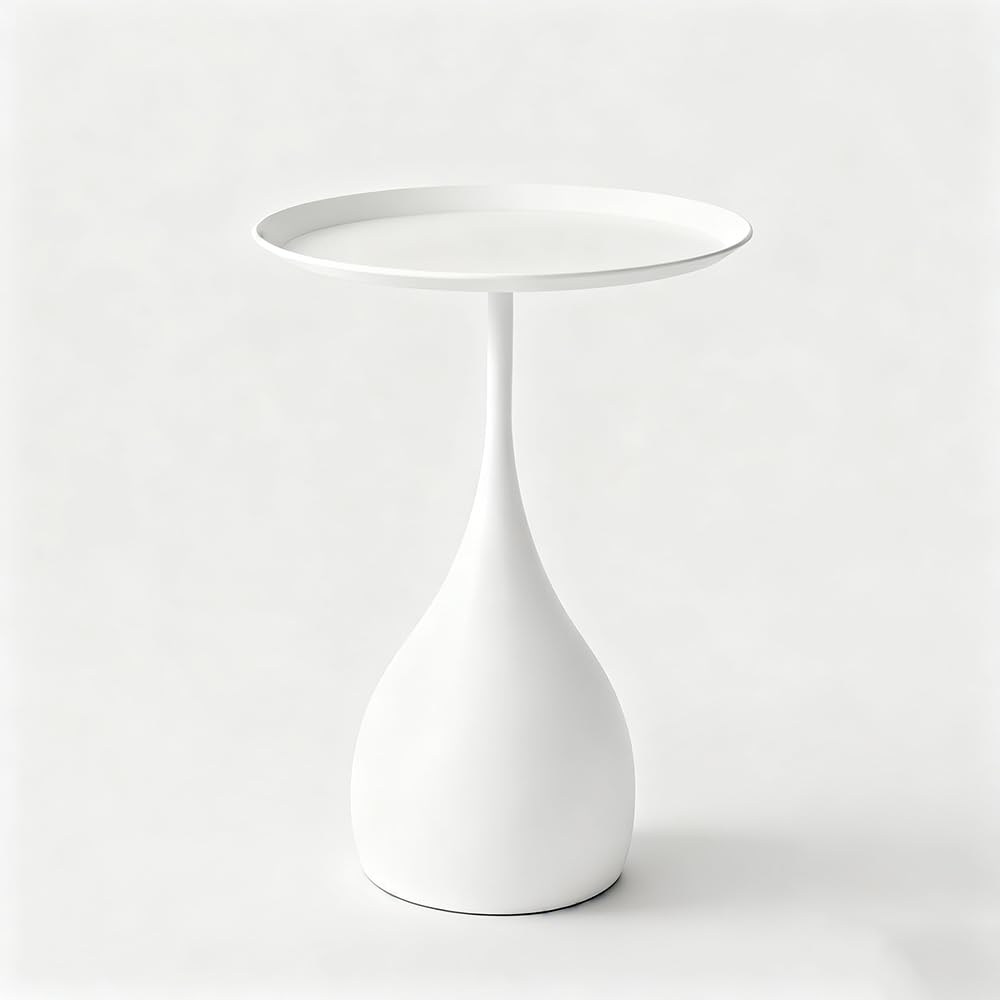 Boho Side Table End Coffee Tables, Unique Aesthetics Minimalist Accent Tables, Multifunction Round Metal Side Tables for Living Room Bedroom Sofa Balcony Couch Patio Yard Garden Indoor & Outdoor