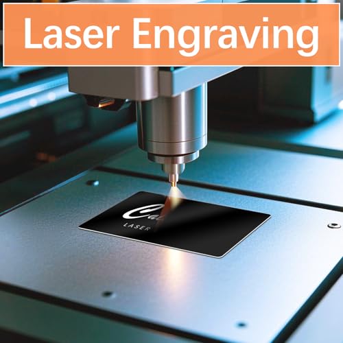 350 Pcs Metal Business Card Blanks, Black Aluminium Metal Business Cards for CNC Laser Engraving Engraver Multipurpose Personalized Custom Business Cards Blank Thickness 0.01 Inch lipetol