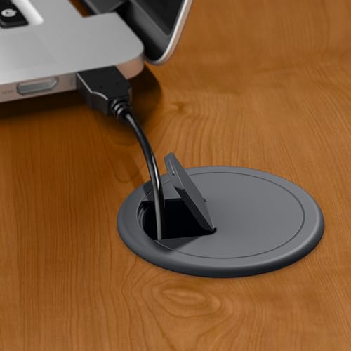 Bush Business Furniture Series A 72W Desk in Natural Cherry and Slate Bush Business Furniture