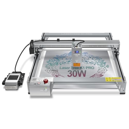 LASER TREE Laser Engraver, 30W Output Power Laser Engraver Machine with Air Assist Pump, High Precision Laser Cutter and Engraver for Wood and Metal, Paper, Acrylic, Glass, Leather etc LASER TREE