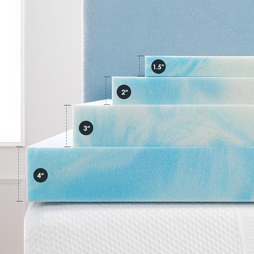 Best Price Mattress 2 Inch Swirl Gel AeroBreeze Cooling Air Flow Memory Foam Mattress Topper, Dorm Essentials, Twin Best Price Mattress