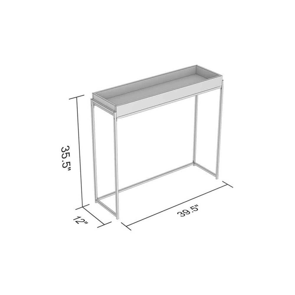Safdie & Co. Table 35L Brown Reclaimed Wood Sunken Tray, 12D x 39.5W x 35.5H in Safdie & Co.