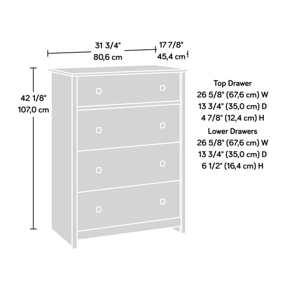Sauder River Ranch 4-Drawer Chest, Sindoori Mango Finish Sauder