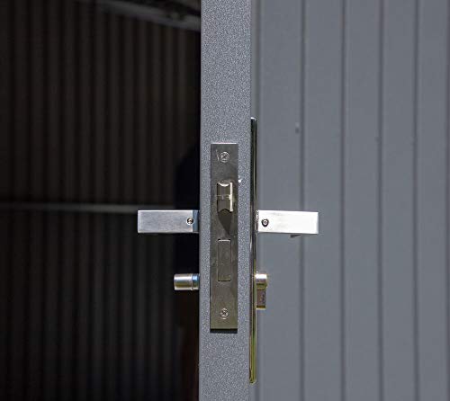 Sojag 12' x 20' Everest Galvalume Steel with Extra Tall Walls Garage Storage Building, Charcoal Sojag