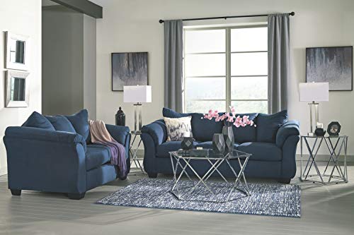 Signature Design by Ashley Darcy Casual Plush Loveseat, Dark Blue Signature Design by Ashley