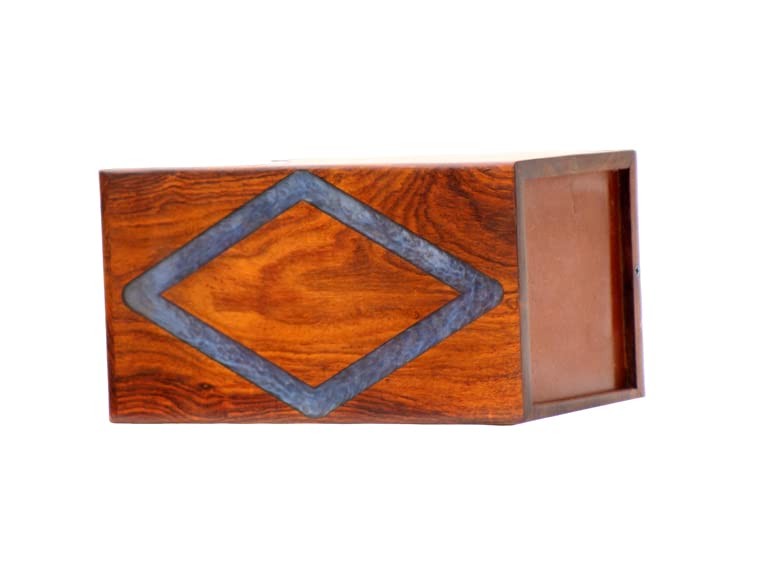 Wooden Urn box With Amazing Resin Design - Personalized Cremation Urn for Ashes - Handmade Urns for Human Ashes - Adult Large Cremation Urns - Merit wooden craft