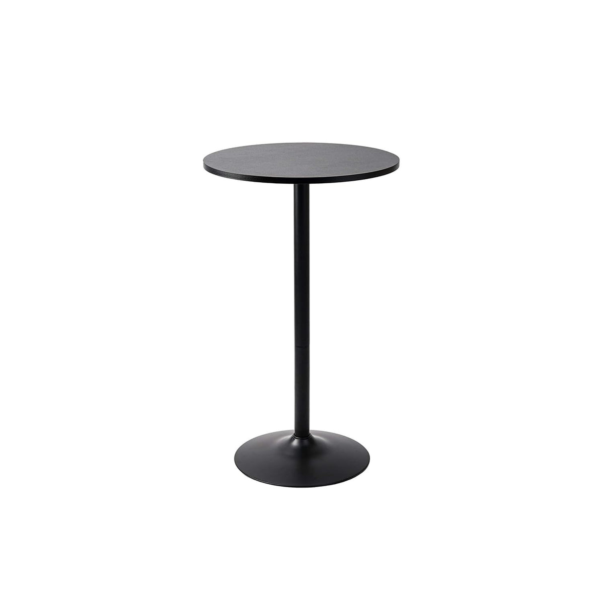 Pearington Santina, Single Round Cocktail Bar, Pub, and Bistro High Top Table with Black Top and Base Pearington