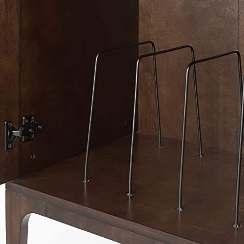 Crosley Furniture Asher Record Player Stand with Storage for Vinyl Records, Dark Brown Crosley Furniture