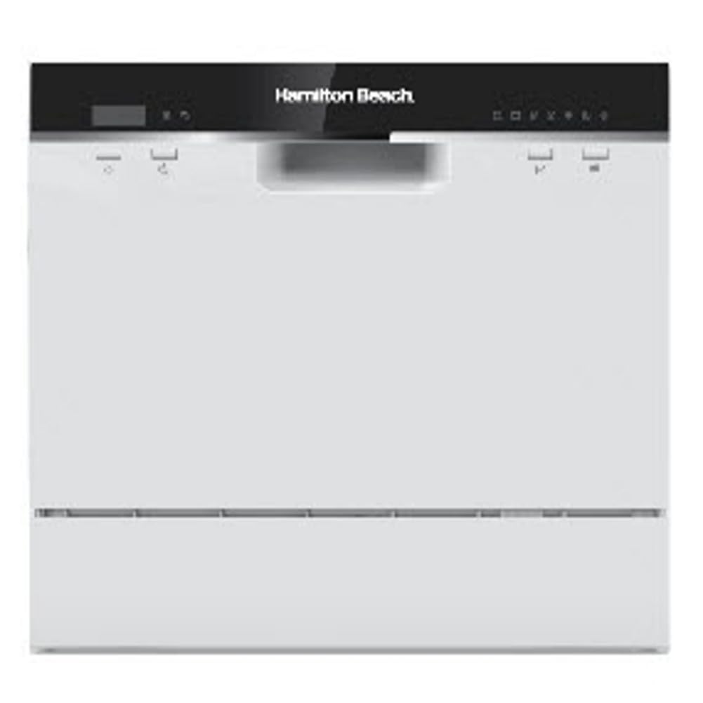 HAMILTON BEACH HBDW3208 RCA RDW3208 Counter Top Dishwasher, 6 Place Settings, Portable, White Hamilton Beach