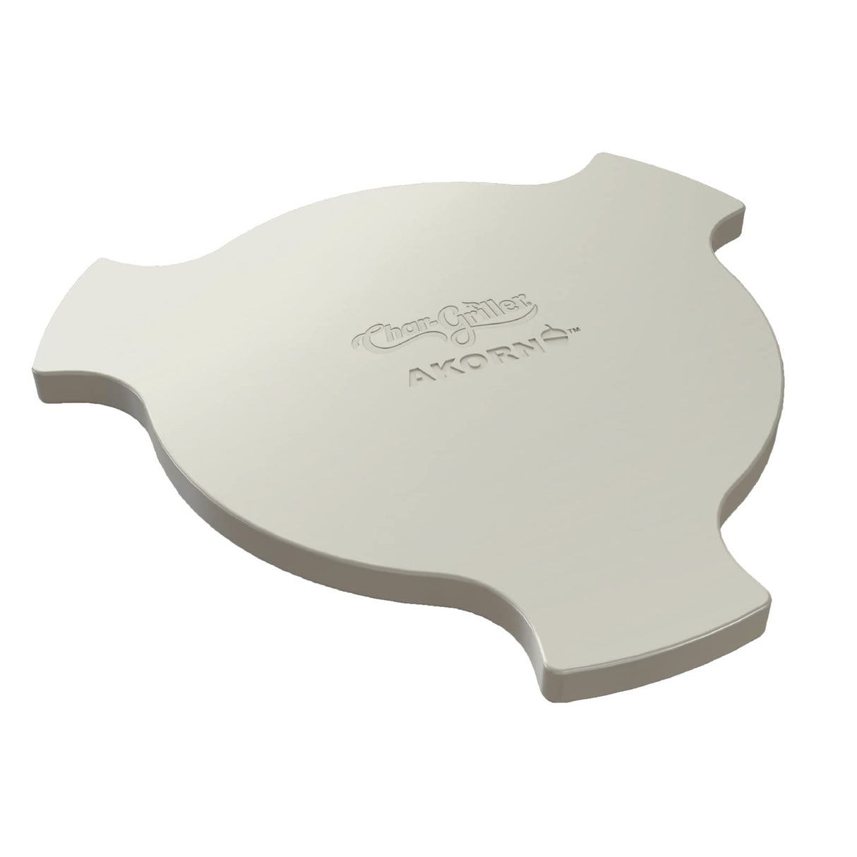 Char-Griller® AKORN Charcoal Grill and Smoker Ceramic Smokin' Stone Accessory for Low-and-Slow Indirect BBQ Smoking Methods in Ivory, 15”L x 15”W x 1”H, Model 6201 Char-Griller