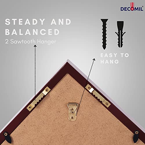 DECOMIL - 3'x5' Flag Display Case | Flag Shadow Box (Not for Burial Funeral Flag), Small Flag Display Case ,Solid Wood, Cherry Finish DECOMIL