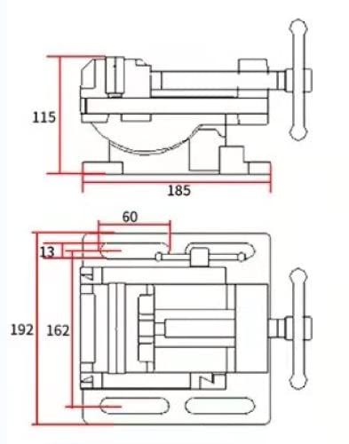 LLDSIMEX 4 Inch Angle Drill Press Vise 4'' LLDSIMEX