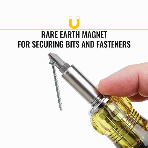 Klein Tools 32303 Multi-Bit Screwdriver / Nut Driver, Impact Rated 14-in-1 Magnetic Screwdriver Set Phillips, Slotted, Square, Combo, Torx Klein Tools