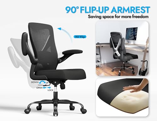 Ergalithic Ergonomic Office Chair - X-Shaped Computer Desk Chairs Comfy, Mesh High-Back Gaming Chair with Adjustable Lumbar Support, Executive Task Chair for Adults, Comfortable for Long Hours Ergalithic