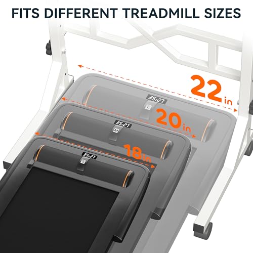 Oransail Small Standing Desk with Wheels, 29.5-45.3 Inch Adjustable Height, Portable Treadmill Desk, Rolling Computer Table for Walking Pad with a Cup Holder and a Hook Oransail