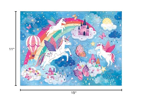 Unicorn Dreams Scratch and Sniff Puzzle from Mudpuppy - 60 Piece Jigsaw Puzzle with 6 Shaped Pieces, Features Colorful Illustrations, 3 Magical Scents, Ages 4+ Mudpuppy