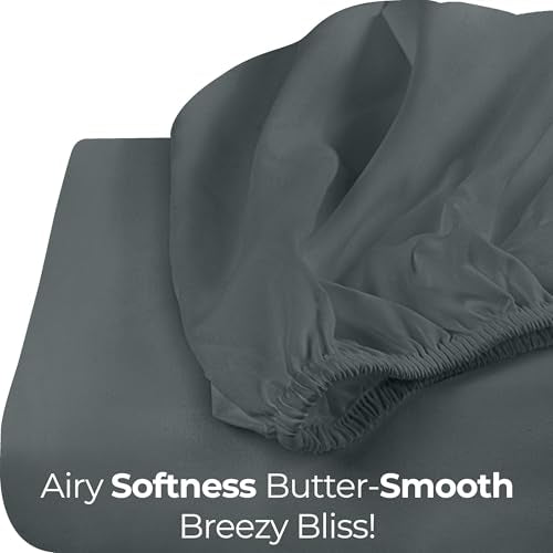 Utopia Bedding Twin Fitted Sheet - Bottom Sheet - Deep Pocket - Soft Microfiber - Shrinkage and Fade Resistant - Easy Care -1 Fitted Sheet Only (Grey) Utopia Bedding