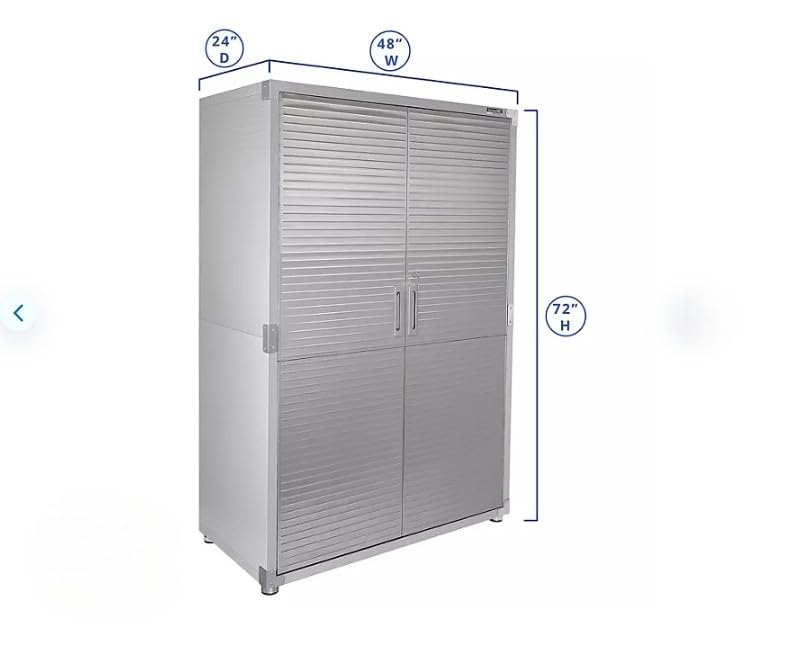 Generic Durable Stainless Steel Mega Storage Cabinet with Secure Locking Mechanism and Adjustable Shelves for Organized Storage, 48"" W x 24"" D x 72"" H (Granite) Generic
