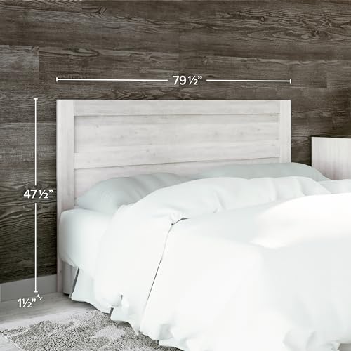 Prepac Rustic Ridge Farmhouse Queen Headboard, King (U.S. Standard), Washed White Prepac