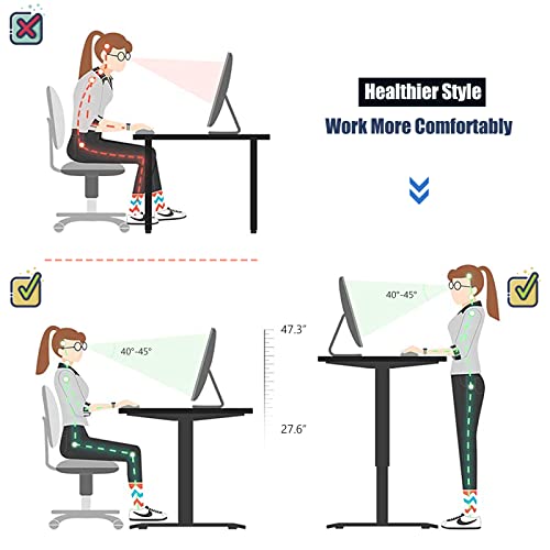 Tangkula Large L Shaped Dual Motor Standing Desk, 72” Electric Height Adjustable Stand Up Desk with 3 Memory Positions, Cable Tray, Hook, Sit Stand Tangkula