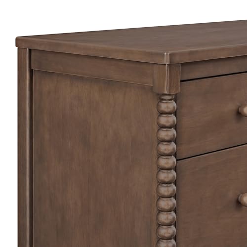 Delta Children Saint 4 Drawer Dresser with Changing Top and Interlocking Drawers, Teak Brown Delta Children
