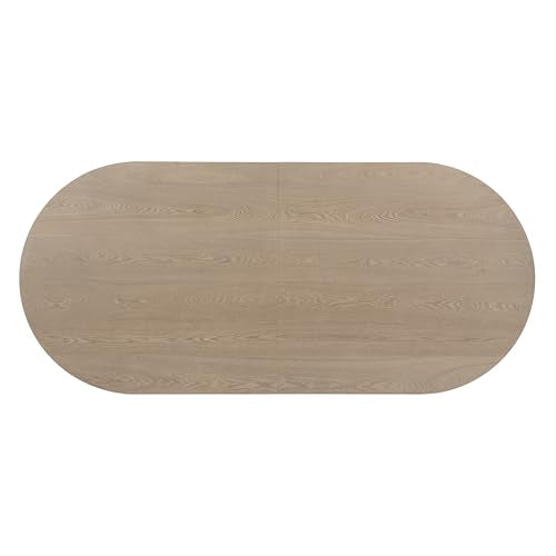 Christopher Knight Home Lancas Modern Minimalist Wooden Indoor Dining Table - Oval Top Pedestal Design - Dining Table Set for 6 - Light Ash Finish - Restaurant, Family Gatherings, Kitchen, Dining Room Christopher Knight Home