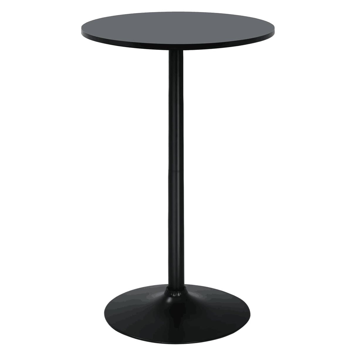 Dkelincs Bar Table 40" Height Pub Table Round Bistro Table Kitchen Dining Table Coffee Top Table for Party Outdoor Kitchen Living Room, Black Dkelincs