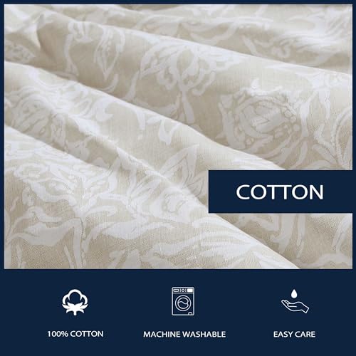Nautica - Comforter Set, Soft Reversible Bedding with Matching Shams, Casual Home Decor (Tortola Beige, Full/Queen) Nautica