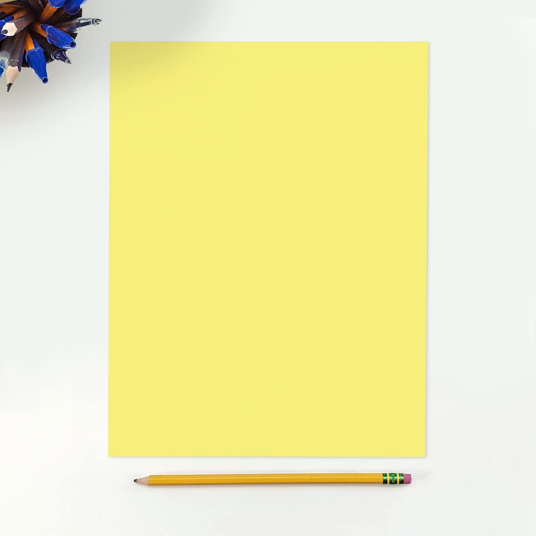 LUXPaper 8.5" x 11" Paper | Letter Size | Pastel Canary Yellow | 60lb. Text | 50 Qty LUXPaper