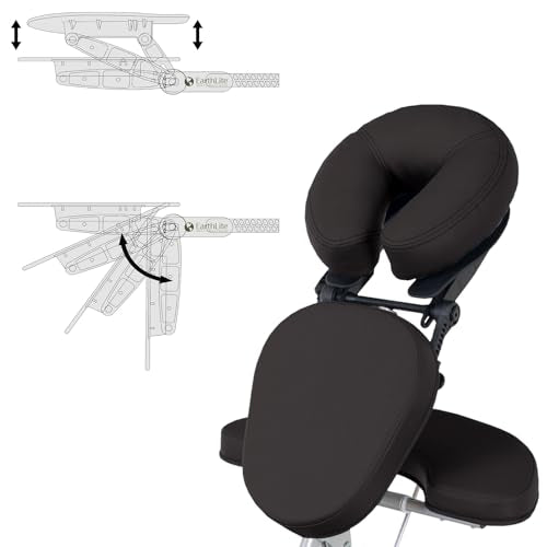 EarthLite Portable Massage Chair Package Vortex - Portable, Compact, Strong and Lightweight incl. Carry Case, Sternum Pad & Strap (15lbs), Black EarthLite