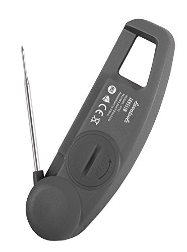 Lavatools Javelinยฎ Ultra-Fast 3-Second Digital Instant Read Meat Thermometer for Grill and Cooking, 2.75" Probe, Compact Foldable Design, Large Display, IP65 Water Resistant, NSF Certified โ Sesame