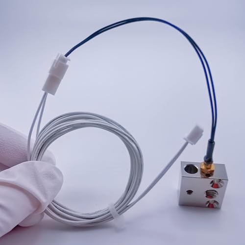 Updated High Temperature 3D Printer Heater Block, CR-10 Plated Copper Heater Block Compatible for MK8 Extruder Ender 3 Hotend,Ender 3 V2,Ender 3 Pro/Ender 5 Pro Plus CR10 S4 S5 3D Printer, TIEXYE