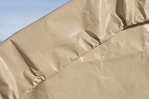 ShelterLogic 10' x 20' x 8' Peak Style Roof Instant Garage Carport Car Canopy with Steel Frame and Waterproof UV-Treated Cover, Sandstone ShelterLogic