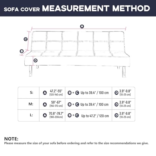 SUIOKPO High Stretch Futon Slipcover Armless Futon Bed Cover with Ruffle Skirt Furniture Protector with Elastic Bottom for Kids, Pet, Solid Color Futon Sofa Covers for Kids, Pets,Pink,S SUIOKPO