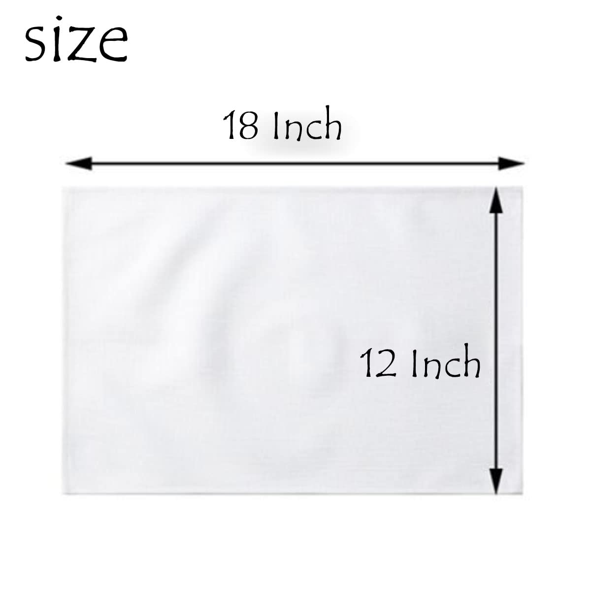 Sublimation Blank White Placemats Wedding Party Linen Placemat Dining Table Place Mat for Kitchen Table Set of 8 ZMvise