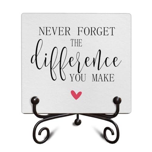 Inspirational Positive Quotes Office Wooden Signs Gift, Farmhouse Living Room Shelf Desk Decor Plaques, Thoughtful Wooden Sign Gift for Girl Friends Coworker, 5 X 5 Inches-B12 LeFohLon