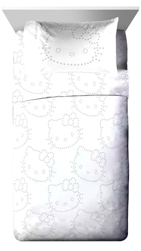 Jay Franco Hello Kitty Stars Twin Comforter Set - 5 Piece Bedding Includes Sheet Set & Pillow Covers - Super Soft Zodiac Black & Gold Bedding Jay Franco