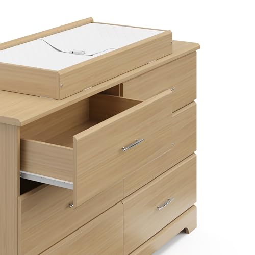 Storkcraft Brookside 6 Drawer Double Dresser (Driftwood) – Dresser For Nursery, 6 Drawer Dresser, Kids Dresser, Nursery Dresser Drawer Organizer, Chest of Drawers Stork Craft