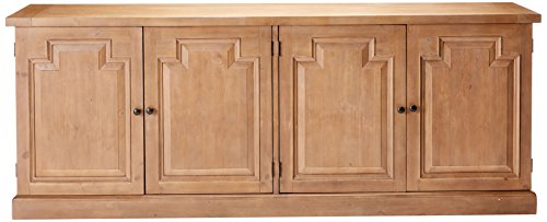 Donny Osmond Home Florence Server with Raised Panels and Nested Drawers, Rustic Smoke Donny Osmond Home