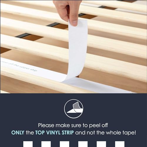 Mellow Naturalista Classic 12 Inch Solid Wood Platform Bed with Wooden Slats, Queen, White Wash Mellow