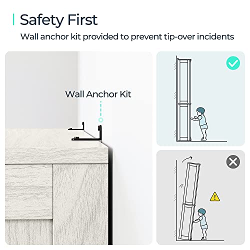 LINSY HOME 5-Tier Adjustable Bookcase in White Oak - Stylish & Durable Storage Solution LINSY HOME